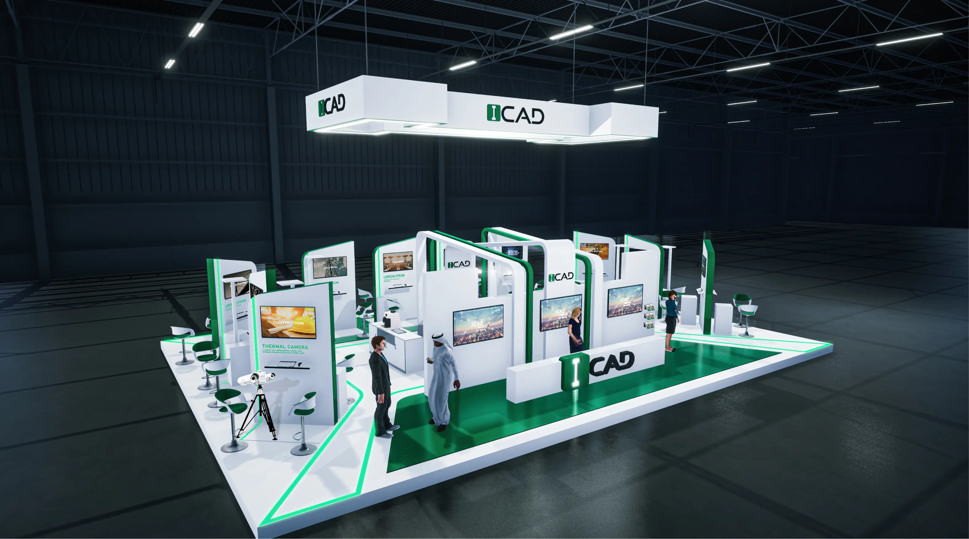 icad - exhibition stand - banner